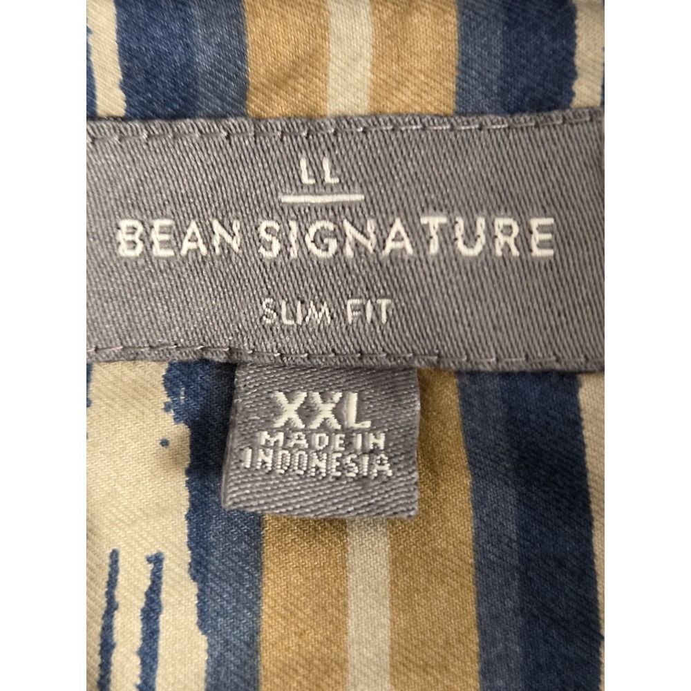 LL Bean Signature Aztec Southwestern Button Down Long Sleeve Shirt 2XL Slim Fit - Picture 4 of 9